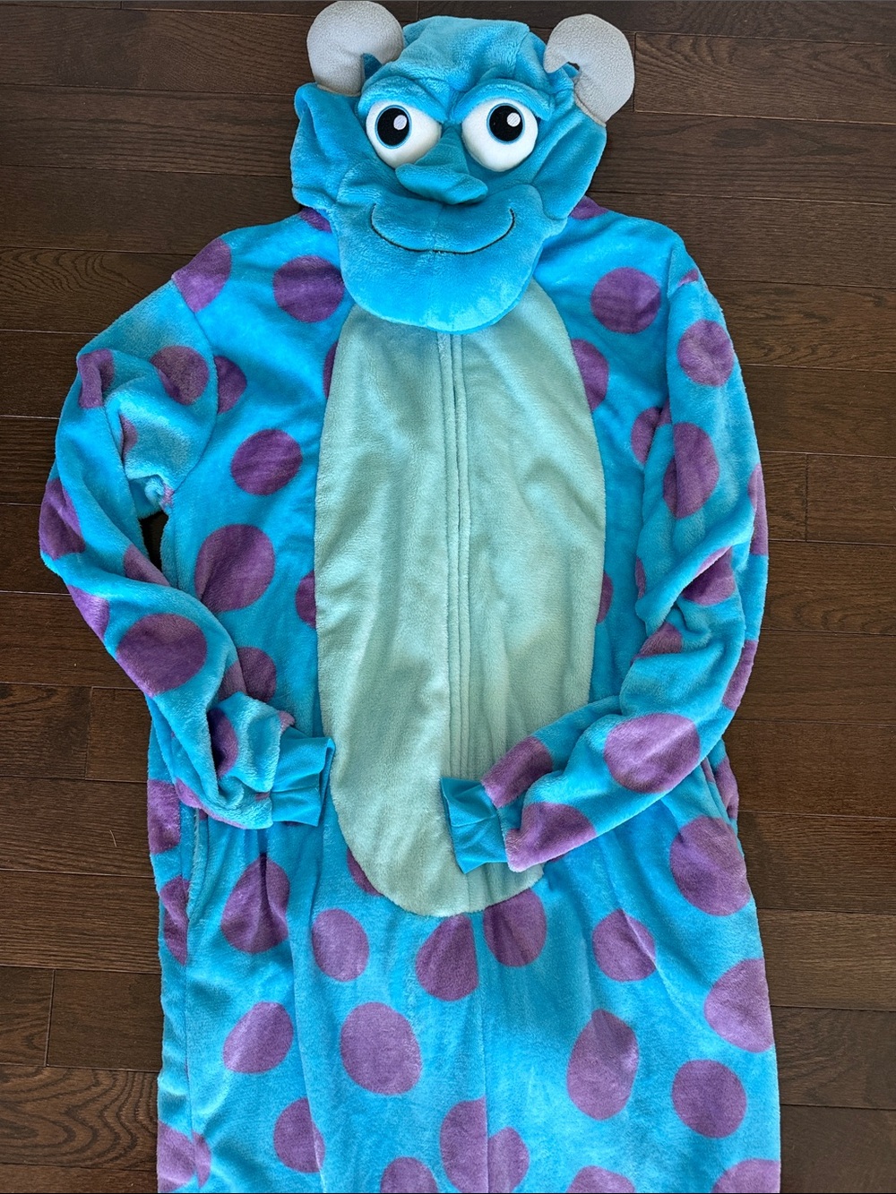 Monsters Inc. Sully Onesie Adult Costume - Plush Hooded Pajamas